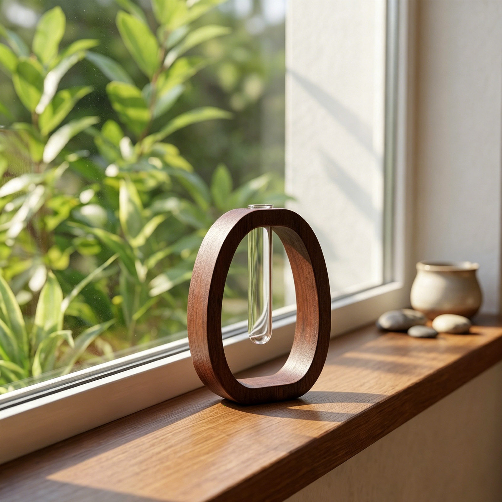 Vas Kaca dengan Bingkai Kayu,  - Propagation Station Vase ulasan dan harga