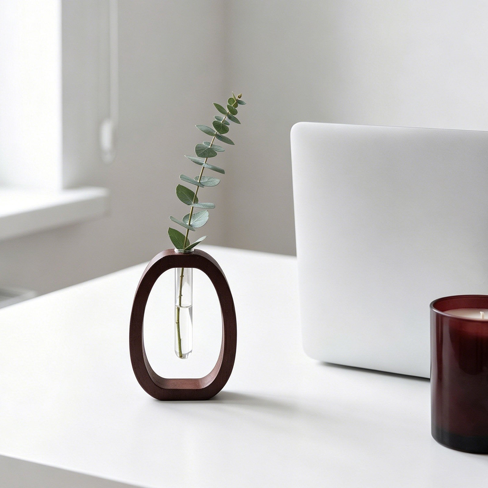 Vas Kaca dengan Bingkai Kayu,  - Propagation Station Vase ulasan dan harga